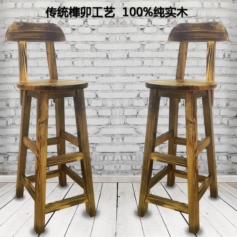 j8椅子吧台椅靠背实木家用圆凳高脚凳子包邮现代简约高凳吧吧g3