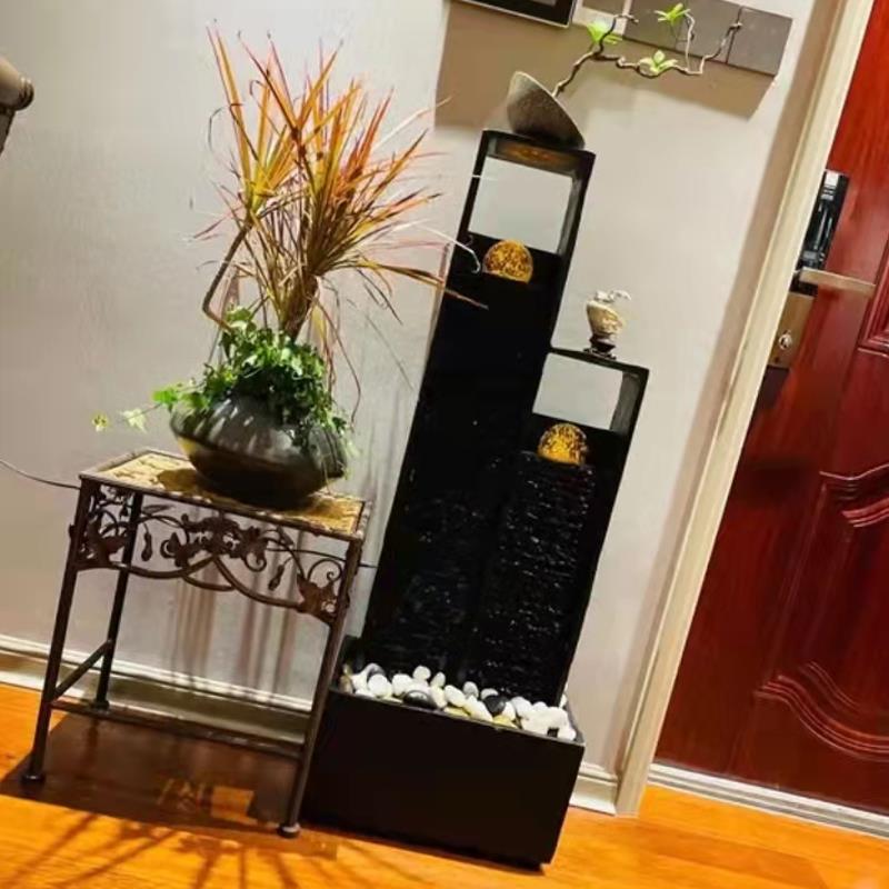 办公室喷泉流水器水系水幕墙摆设风水轮软装饰品玄关摆件简约现代