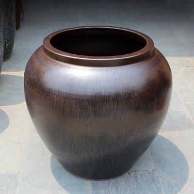 景观流水喷泉坛子复古陶瓷缸落地大花瓶摆件插花器喷水池涌水陶罐