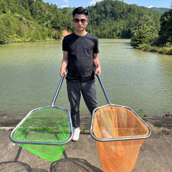 不锈钢一体式大物抄网超硬超结实抄鱼捞鱼网兜大青鱼捞网渔具全套
