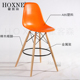 霍客森定制吧椅高脚吧台椅吧凳无扶手休闲椅简约现代榉木高凳椅子