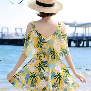 度假泳装 胖mm显瘦遮肚性感泡温泉分体裙式 大码 泳衣女保守2024新款