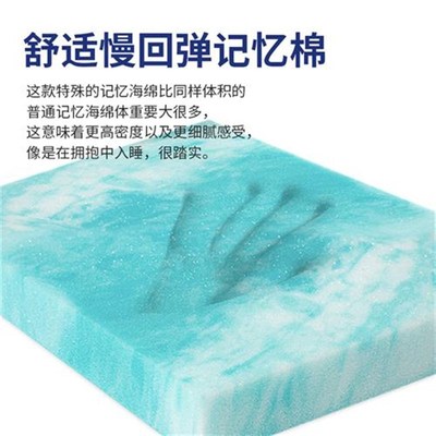 蓝色记忆棉盒子卷包床垫家用独立弹簧1.8m乳胶软垫酒店弹簧床垫