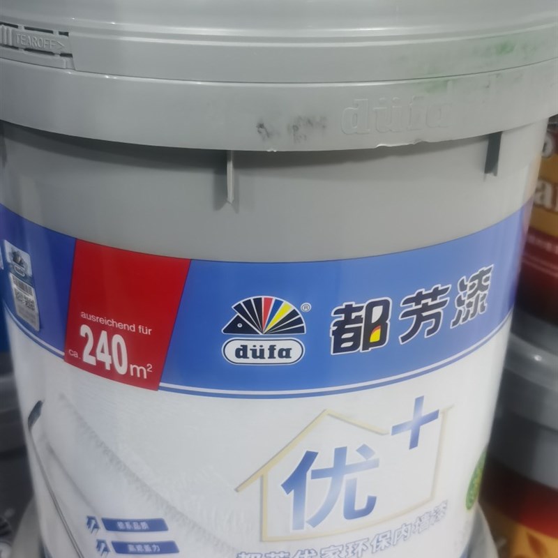 都芳漆优家环保内墙乳胶漆耐擦涂料抗裂净味墙面漆 18升