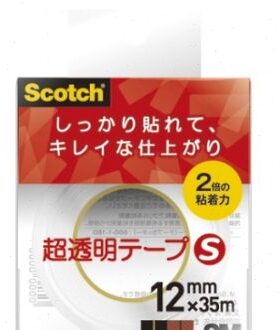 12mmR超R Scht))o( スコッチ(带超盒Sc透明宽テープ透明透明胶带