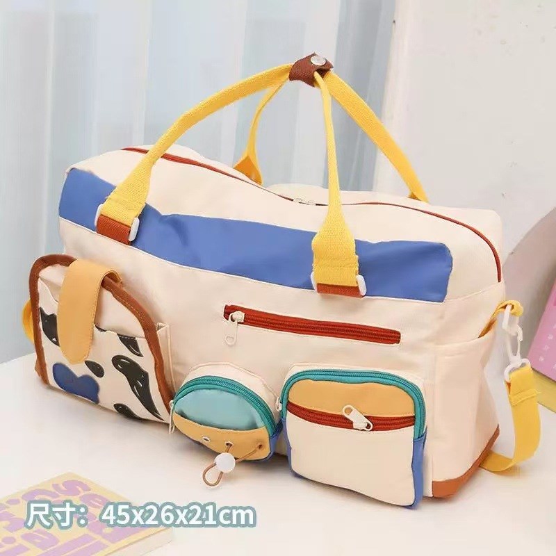 短途旅行包女大容量轻便健身行李袋手提待产包收纳V袋行李箱附加