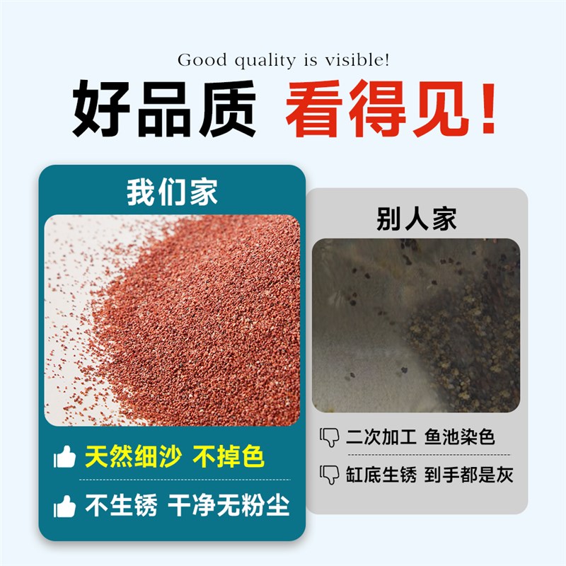 雨林沙鱼缸造景沙子水族装饰底砂细沙免洗溪流沙鱼缸底部砂石摆件