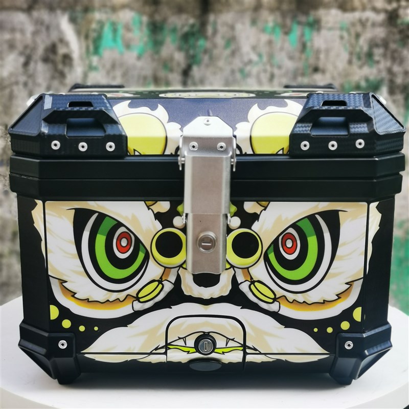 狮子摩托车尾箱踏板车储物箱小牛9号电动车后备箱加厚大号工具箱