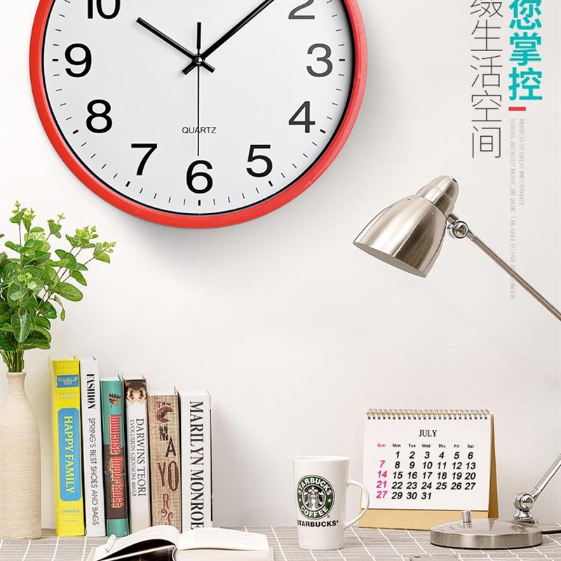钟表静音挂钟客厅家用大气时钟挂墙现代简约创意时尚石英钟轻奢风