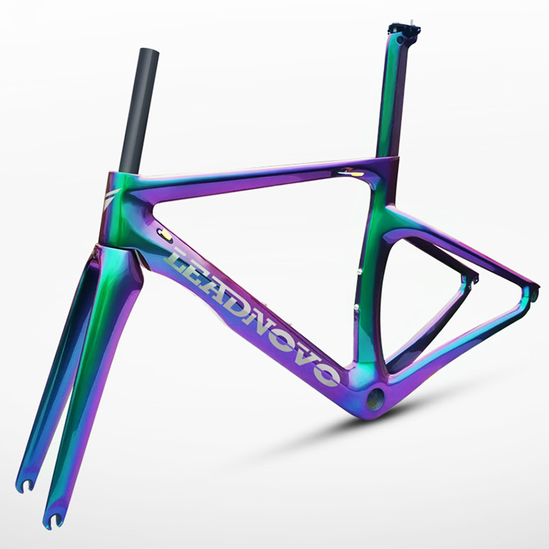 超轻全碳纤维桶轴碟煞公路自行车车架 破风公路赛车单车 竞赛车架