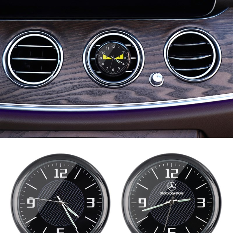 汽车车载时钟摆件车用夜光电子表车内H钟表时间表钟电子钟石英表