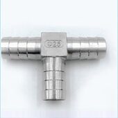 304不锈钢宝塔三通T型丁字三叉格林宝塔软管气管皮管接头1寸 DN15