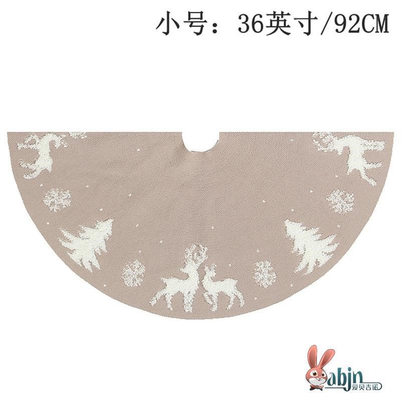 圣诞树装饰裙围客k厅2024圣诞节针织麋鹿圣诞树裙毛线围裙布置立