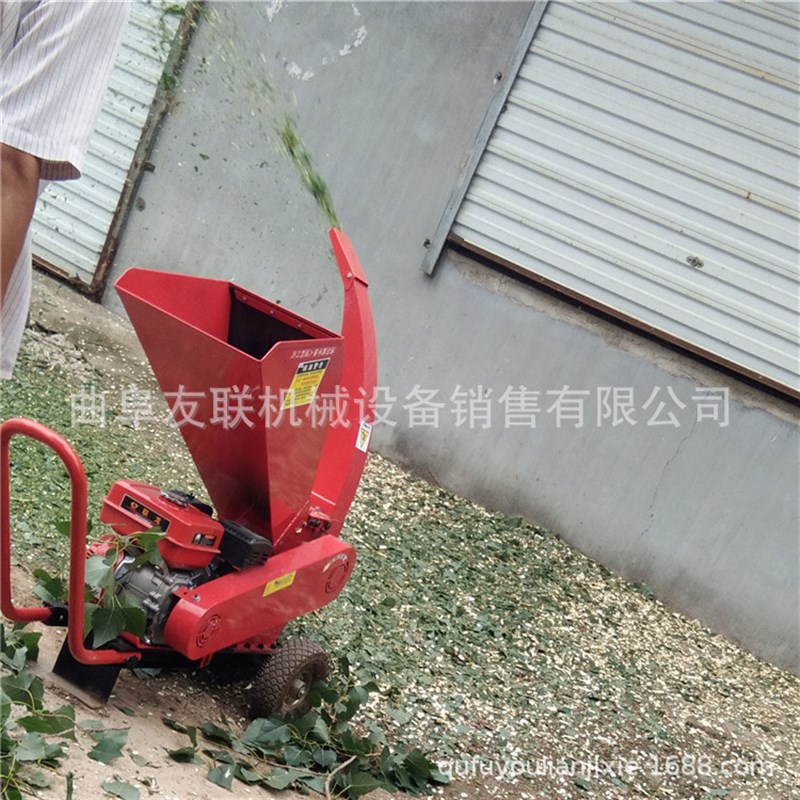 粗枝细条葡萄藤切碎机 电启动x树枝树叶粉碎机 藤条树杈加工粉碎