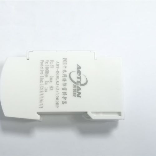 导轨RJ45网络信号防雷器以太网1000M摄像机交换机POE浪涌保护模块