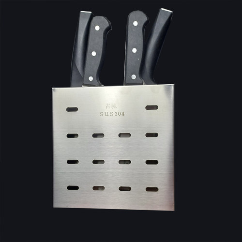 304不锈钢方形壁挂式置物架上墙全新放刀厨房家用简约现代免打孔