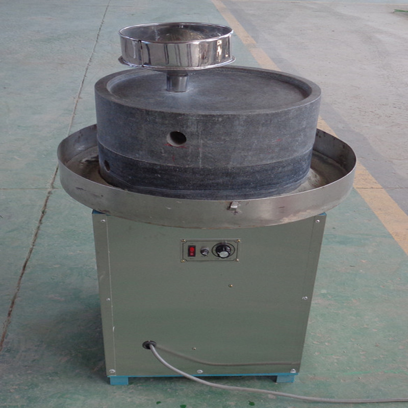 芝麻糊电机带动石磨机芝麻香油绿色食品加工电动豆浆米浆石磨