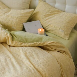 雕花牛奶加厚珊瑚绒绒萝莉 | 绒法兰四件套冬季被套文艺床上用品