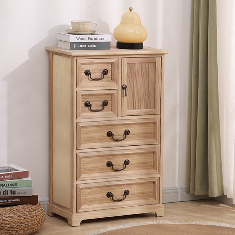实木客厅收纳柜储物柜床头柜斗柜卧室边K柜置物柜抽屉式边几新中