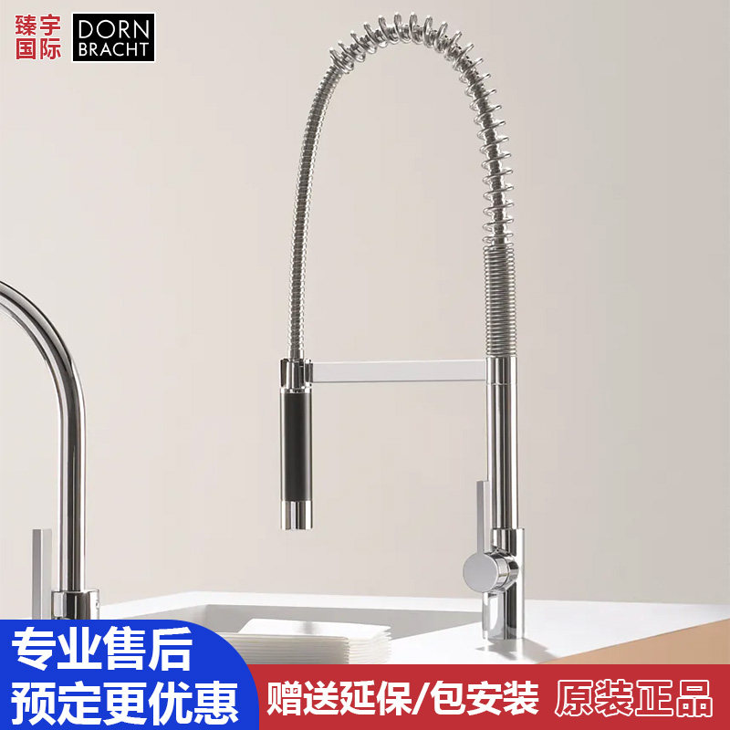 德国Dornbracht Tara当代厨房龙头33860875-00高抛拉丝铂金暗镀铬