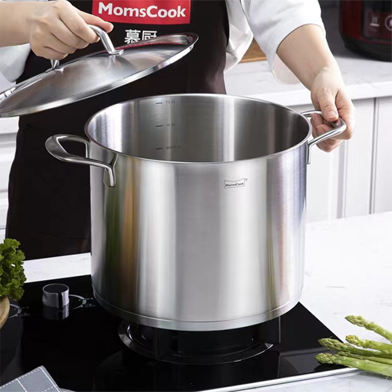 慕厨煲汤炖汤锅304不锈钢桶锅加厚加深大容量卤T肉鸡鸭鹅熬汤锅具