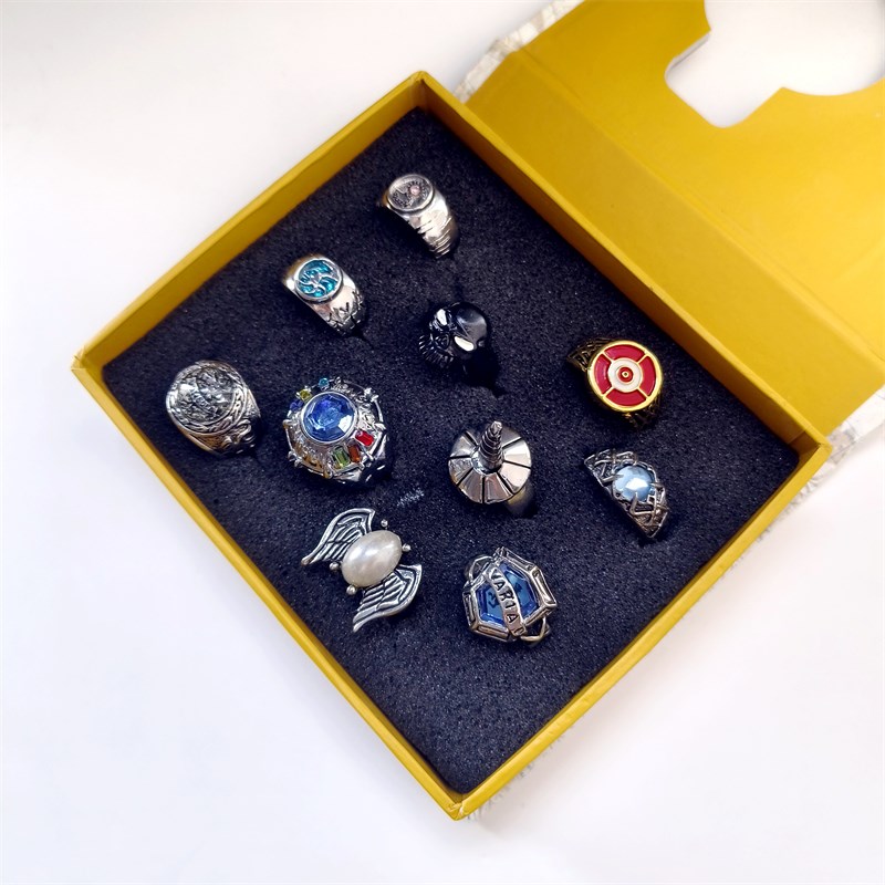 现货家庭教师7款瓦利o亚宝石金属戒指 阿纲大空标志守护者周边礼