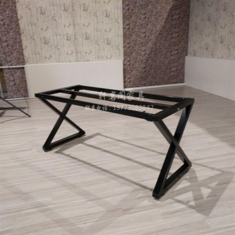 会议桌工作d台支架办公桌 桌腿 餐桌铁架书桌架 支架 桌脚铁架子