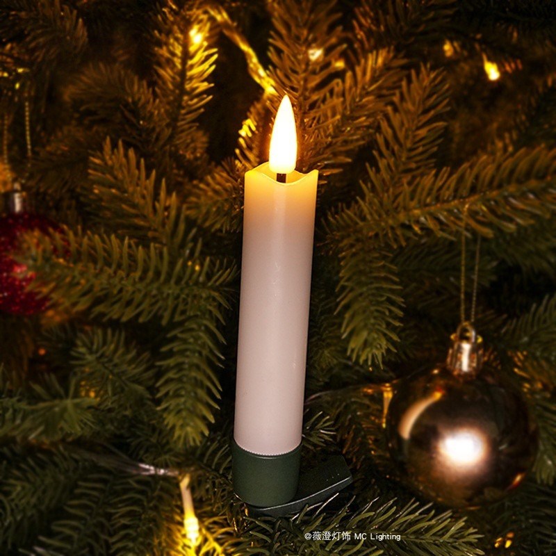 耶诞节遥控电子蜡烛气氛灯耶诞树浪漫场K布装饰置创意摆件小夜灯