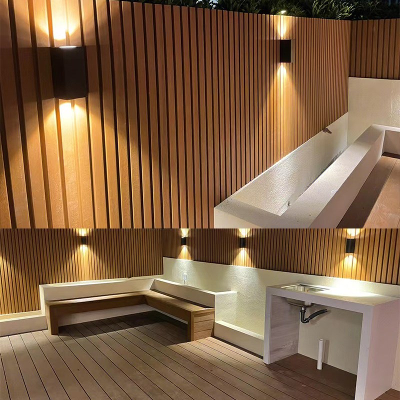 塑木围栏c板护墙板装饰板阳台花园围墙护栏庭院防腐木栅栏户外