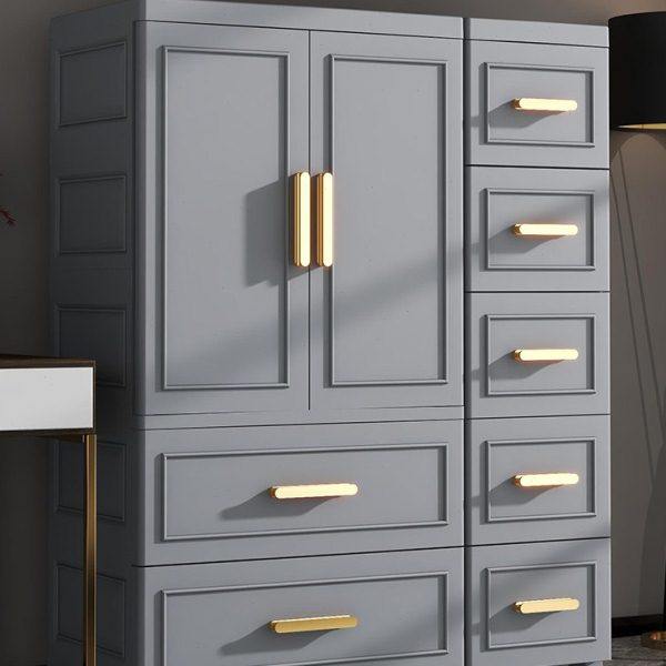 86/115cm欧式儿童衣柜收纳柜宝宝储物柜婴儿简易衣橱塑料组合柜子