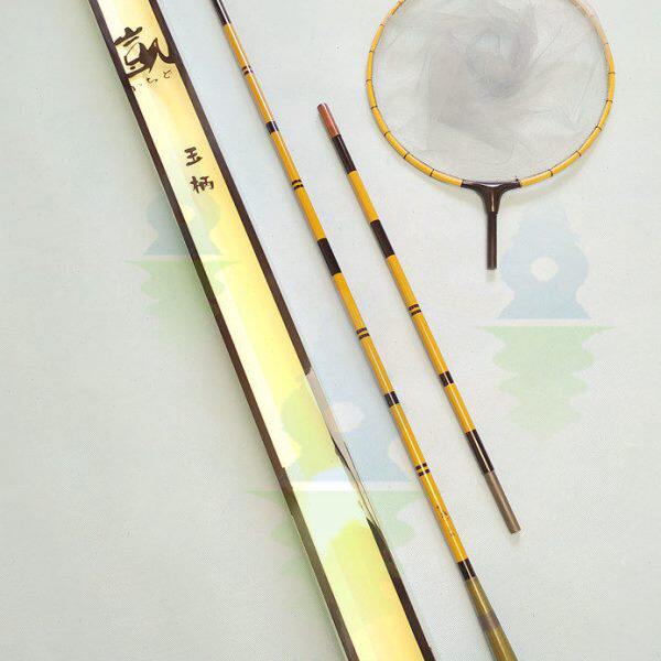 【苏州联合 老款凯 抄网玉柄】钓鱼碳素竹段捞鱼垂钓网兜并继二本