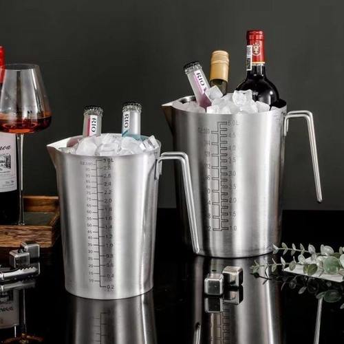 特大容量5000ml304不锈钢量杯带刻度杯3000ml耐高温实验计量杯