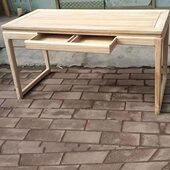 老 实木书桌 榆木书法桌小办公桌白茬写字桌白胚画案学生 中式 新