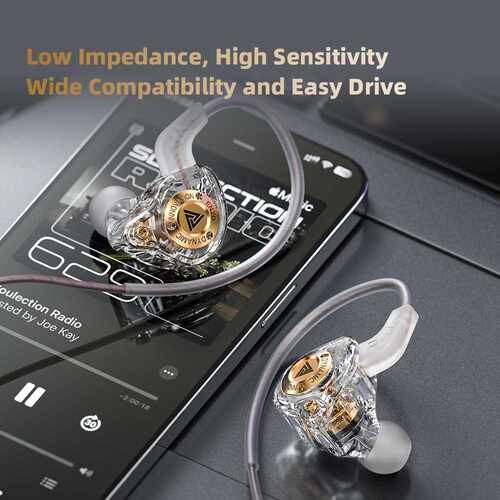 QKZ ENZO 恩佐 入耳式动圈耳机 HiFi音质重低音线控 有线耳机