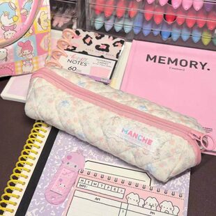 CH原创MAN系列笔袋可爱立体桌面收纳温柔印花学生文具碎花开口袋E