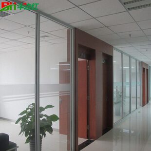 百叶屏风办公室隔断墙隔间高隔断高带隔玻璃办公室隔断铝合金墙板