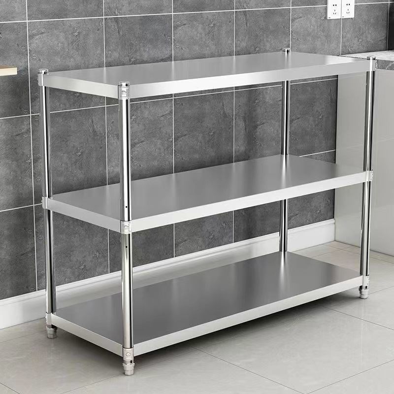 货架不锈钢置物h架五层储物架子落地式多层杂物架整理架货物架四