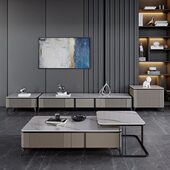 实木茶几客厅电视柜组合新款 小户型收纳茶桌意现代简约家具 轻奢式