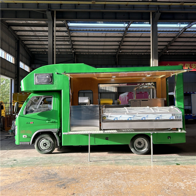 啤酒冷饮流动售卖车面包甜点摆摊房车铁板炸串小炒快餐车小吃车