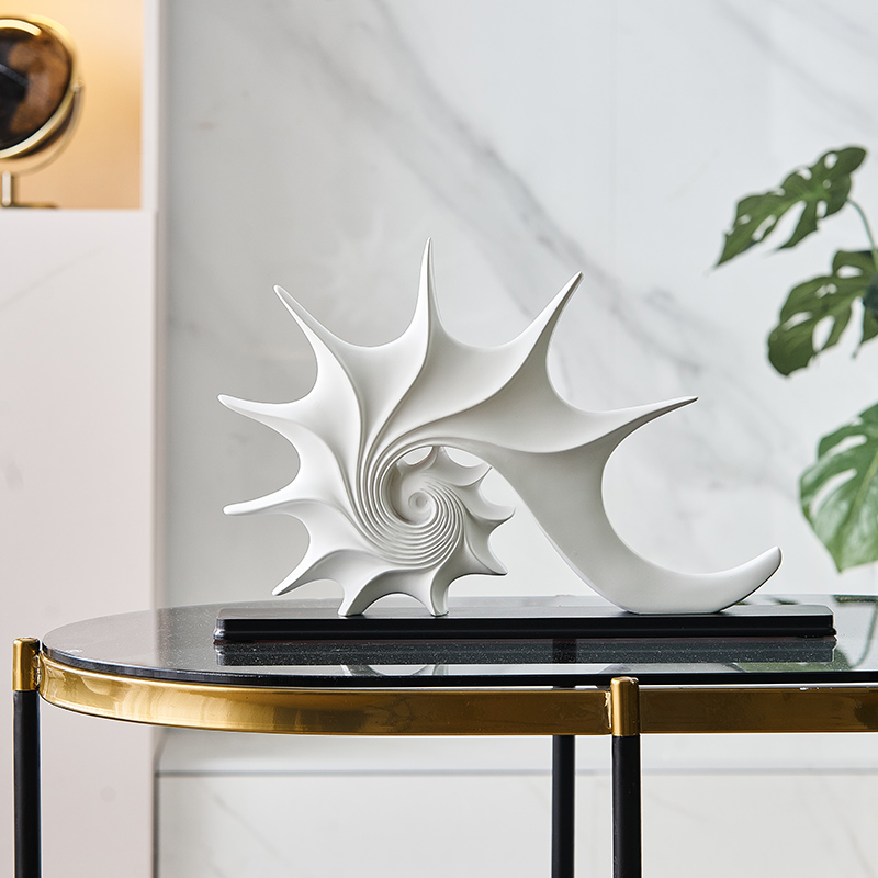 轻奢海螺酒柜软装摆m件家居高级办公室展示柜电视柜装饰工艺礼品