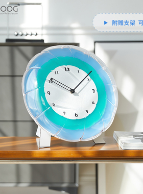 EOG泡泡气球挂钟免打孔客厅装F饰品钟表立体桌面摆件电视柜