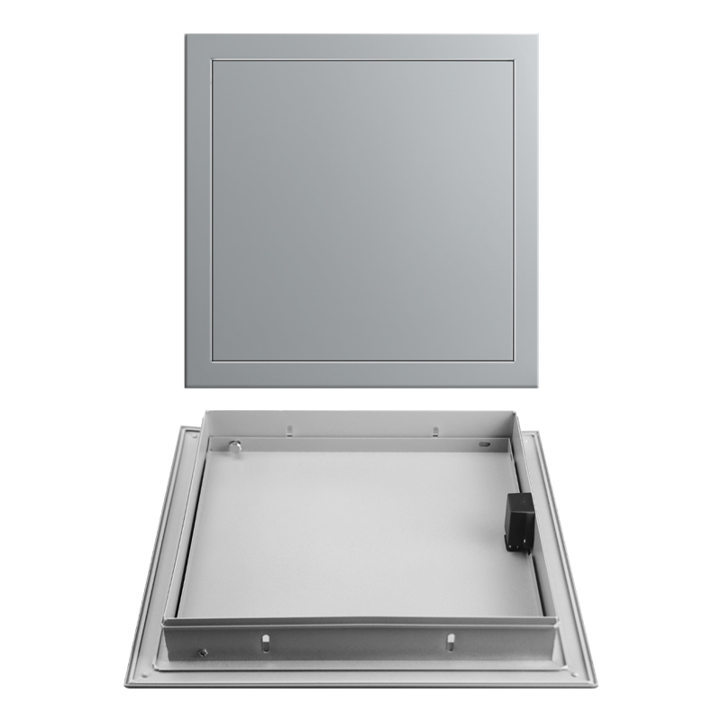 黑色按开式铝合金墙体管道检修口孔外开式墙面门盖板井.检查门灰