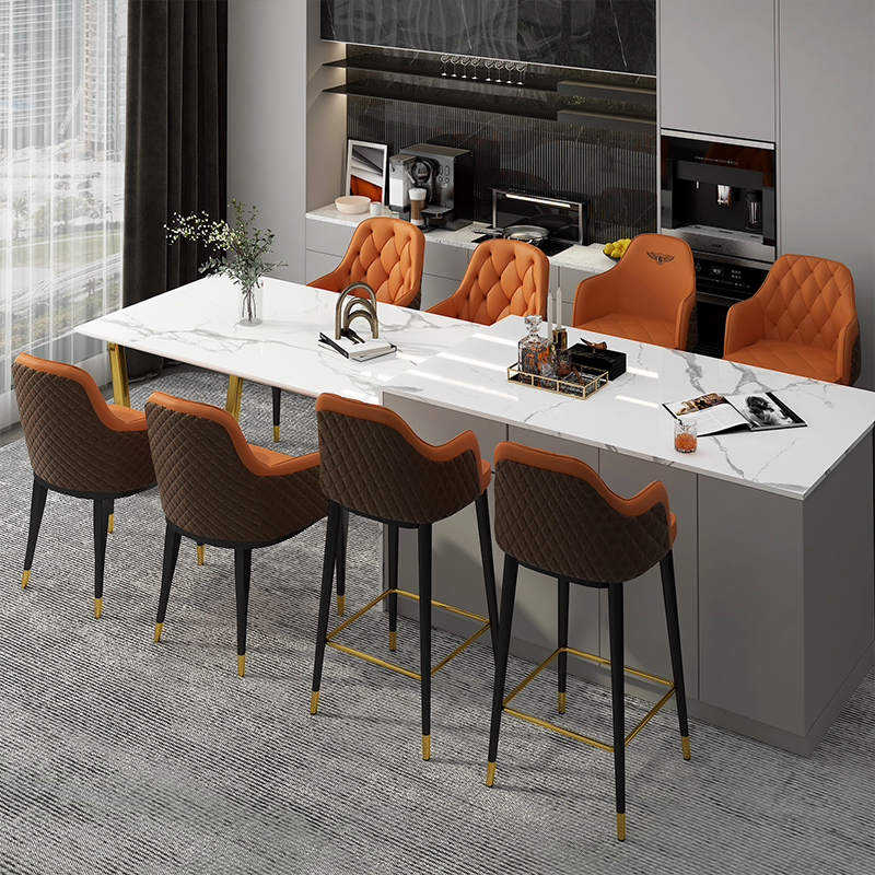 简约吧台椅f子轻奢高脚凳酒吧欧式前台吧椅北欧岛台椅家用