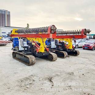 电动太阳能光伏打桩机加长轴光伏螺旋钻机额卵层注水护壁引孔机