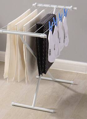 cs加厚小号飘窗晾衣架落地可折叠卧室房间阳台婴儿晒衣架