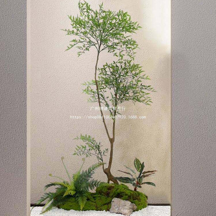 森空间仿真绿植造景入户楼梯橱窗微景观玄关角落植物摆件苔藓软装