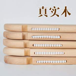 无漆实木服装店衣架成人原木色男女女装衣挂家用儿童木制