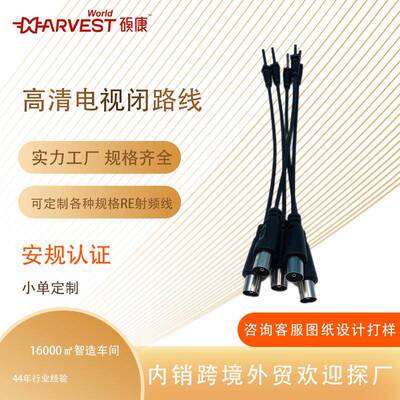 harvest9.5TV头DC音频视频AC连接线网线一体成型视频线