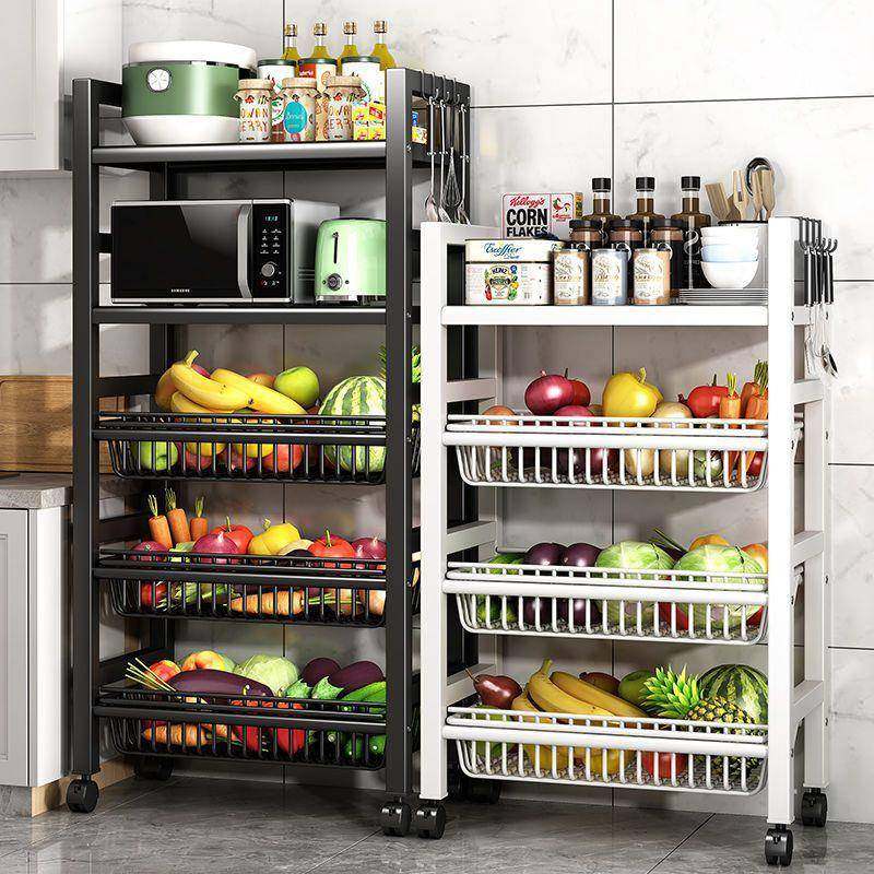 厨房菜篮子置物架落地多层储物水果蔬菜储物架子多功能放菜收纳筐