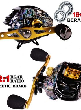 PRO BEROS新款金属水滴轮18+1轴垂钓鱼线轮 微物轮海钓轮渔轮